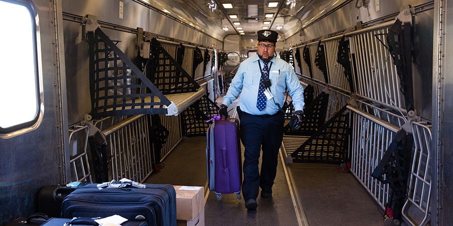 Amtrak  Did you know you can check two bags and still bring two personal  and two carryon items aboard the train Best of all theres no extra  charge Thats just one