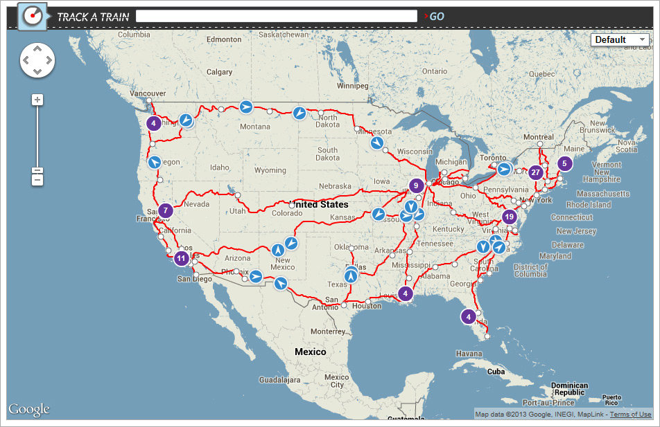 Amtrak East Coast Map Track Your Train with Google Maps | Amtrak